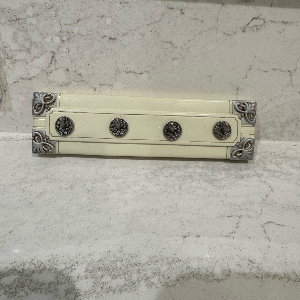 Decorative Cream and Silver Wall Plaque
